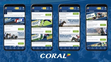 Coral offers and promos mobile screens