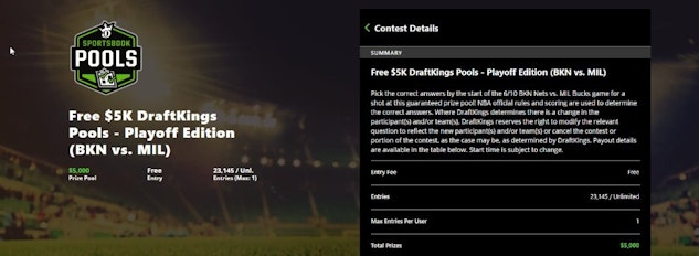 DK Free to Play NBA Pools