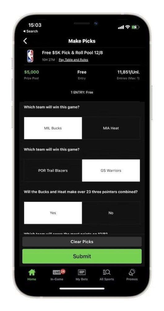 Draftkings Pools Picks