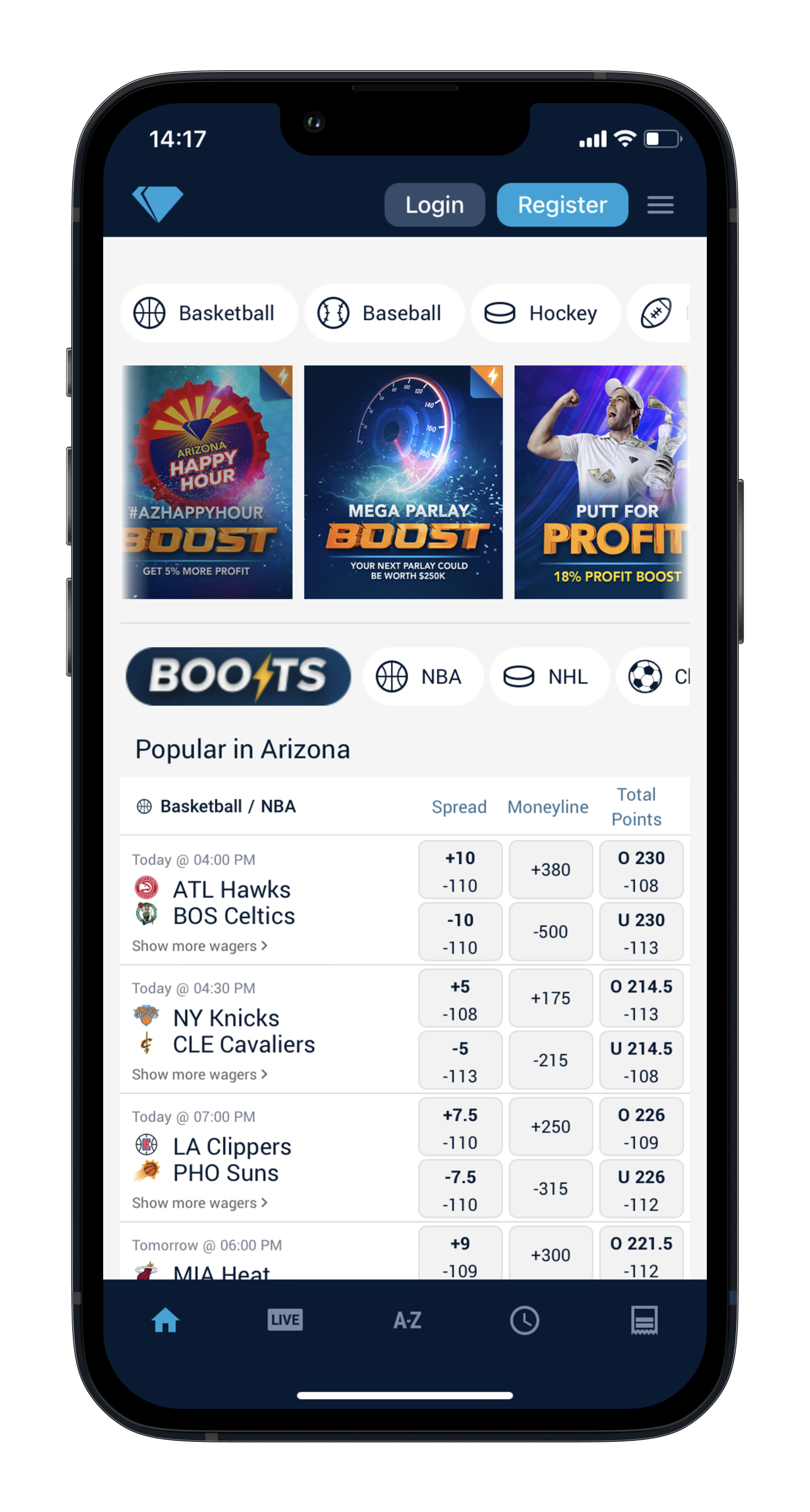 FOX Bet App on iPhone
