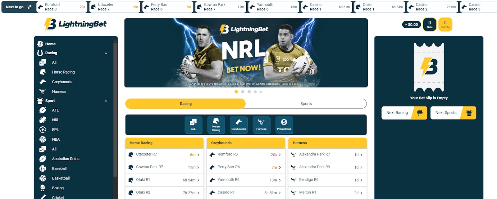 Lightning Bet Website