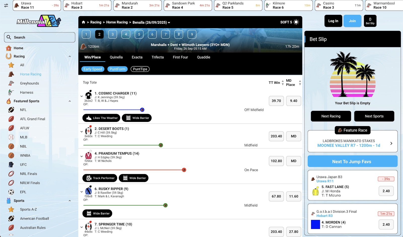 Millennial Bet Racing