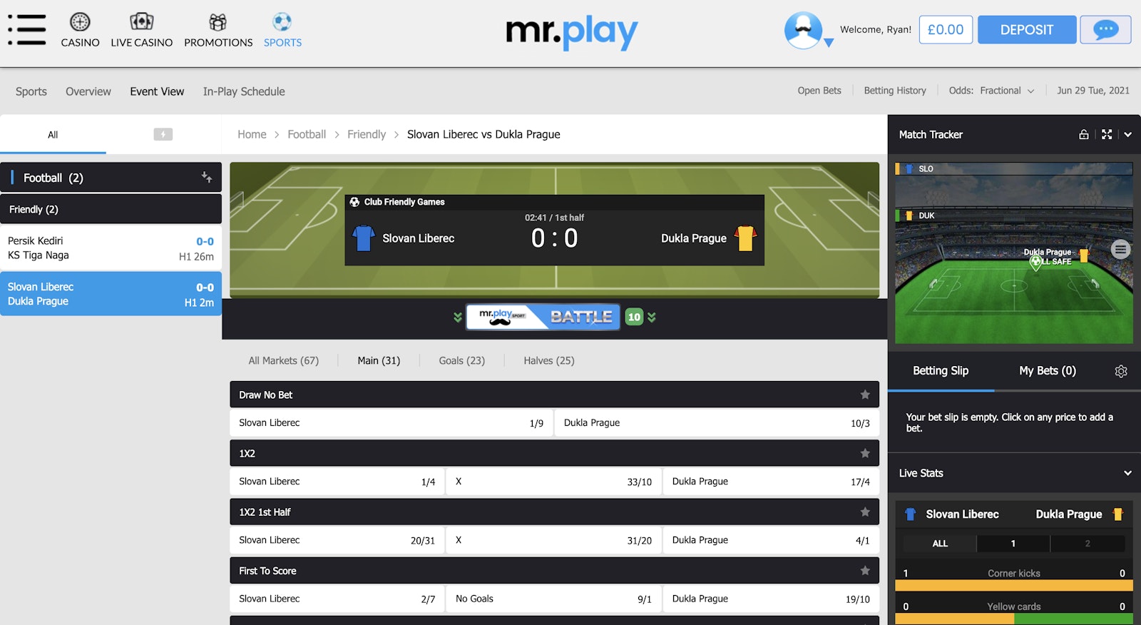 Mr Play In Play Betting