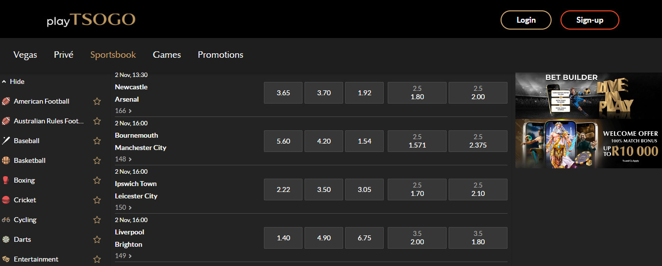 Play Tsogo Sportsbook