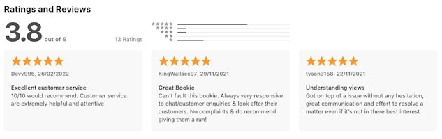 Real Bookie App Customer Reviews