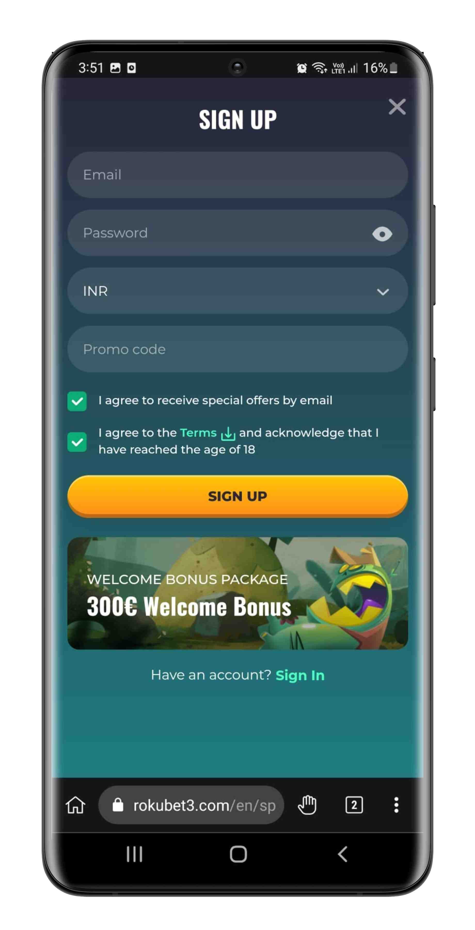 Rokubet Registration