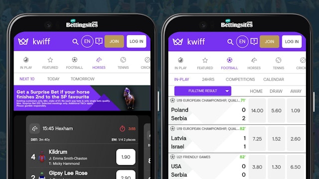 Screnshots of Kwiff acca shield and football accumulator coupon on google android smartphones