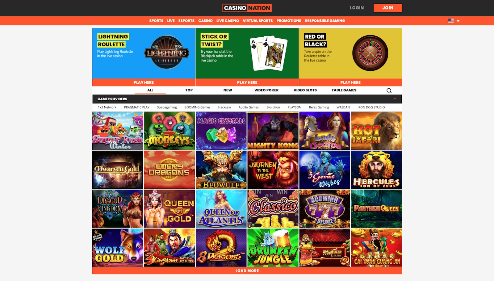 Sport Nation Casino Canada