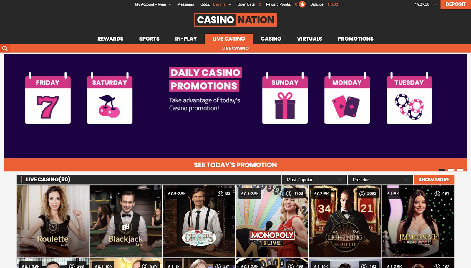 Sport Nation Live Casino