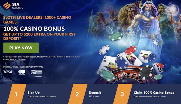 Sports Interaction Canada casino bonus