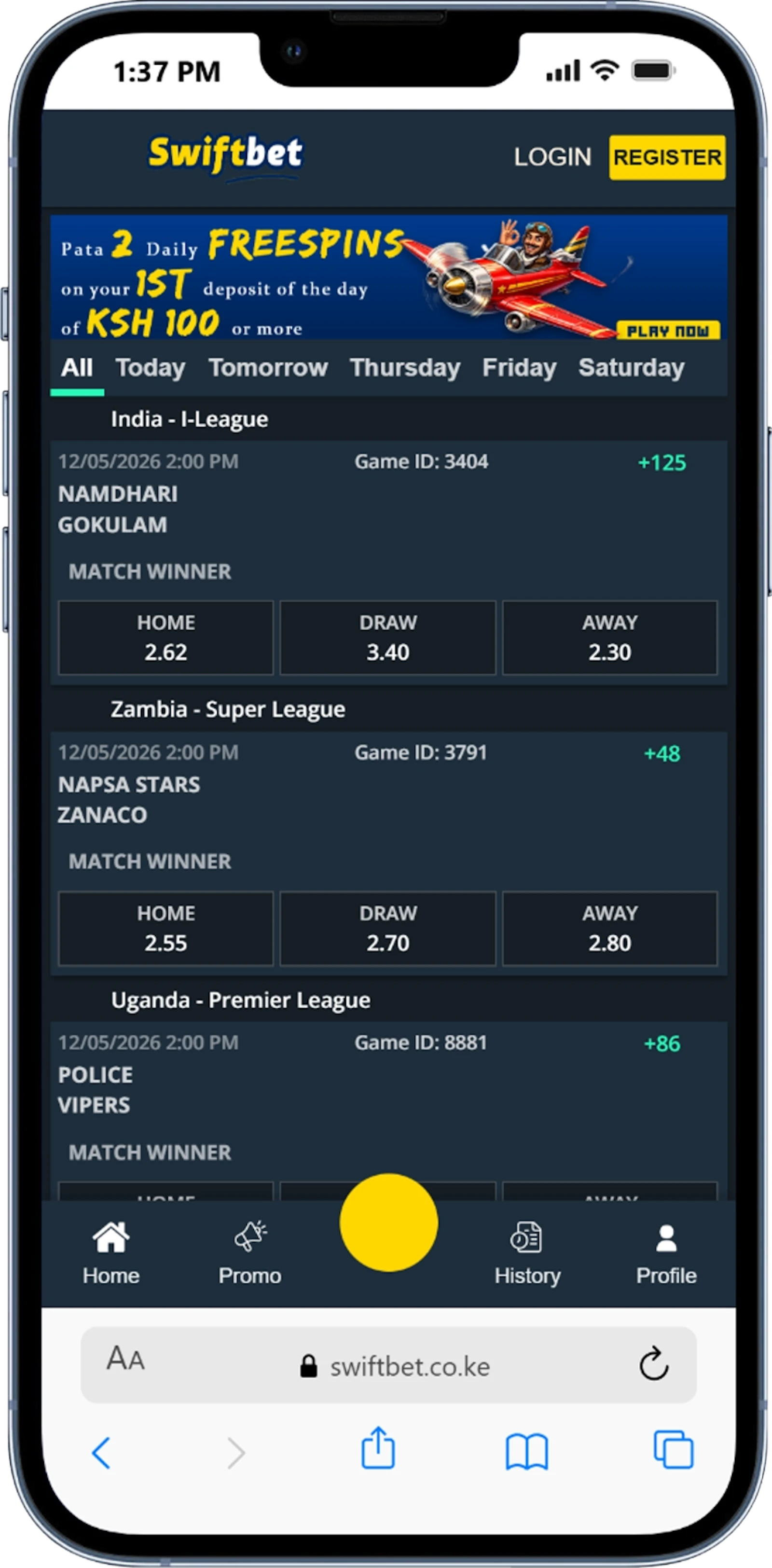 Swiftbet Home