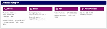 Top Sport Australia contact information
