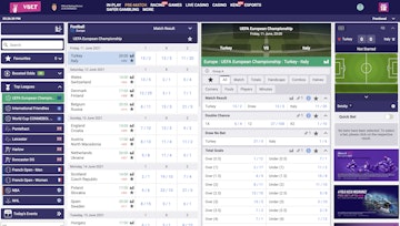 V Bet football markets