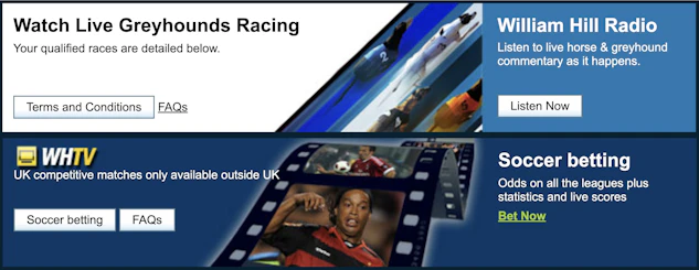 WHTV William Hill Live Streaming Canada