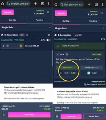 Bet right right price execution example