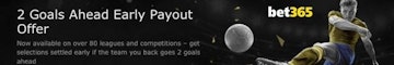 Bet365 2 goals ahead early payout promotion banner