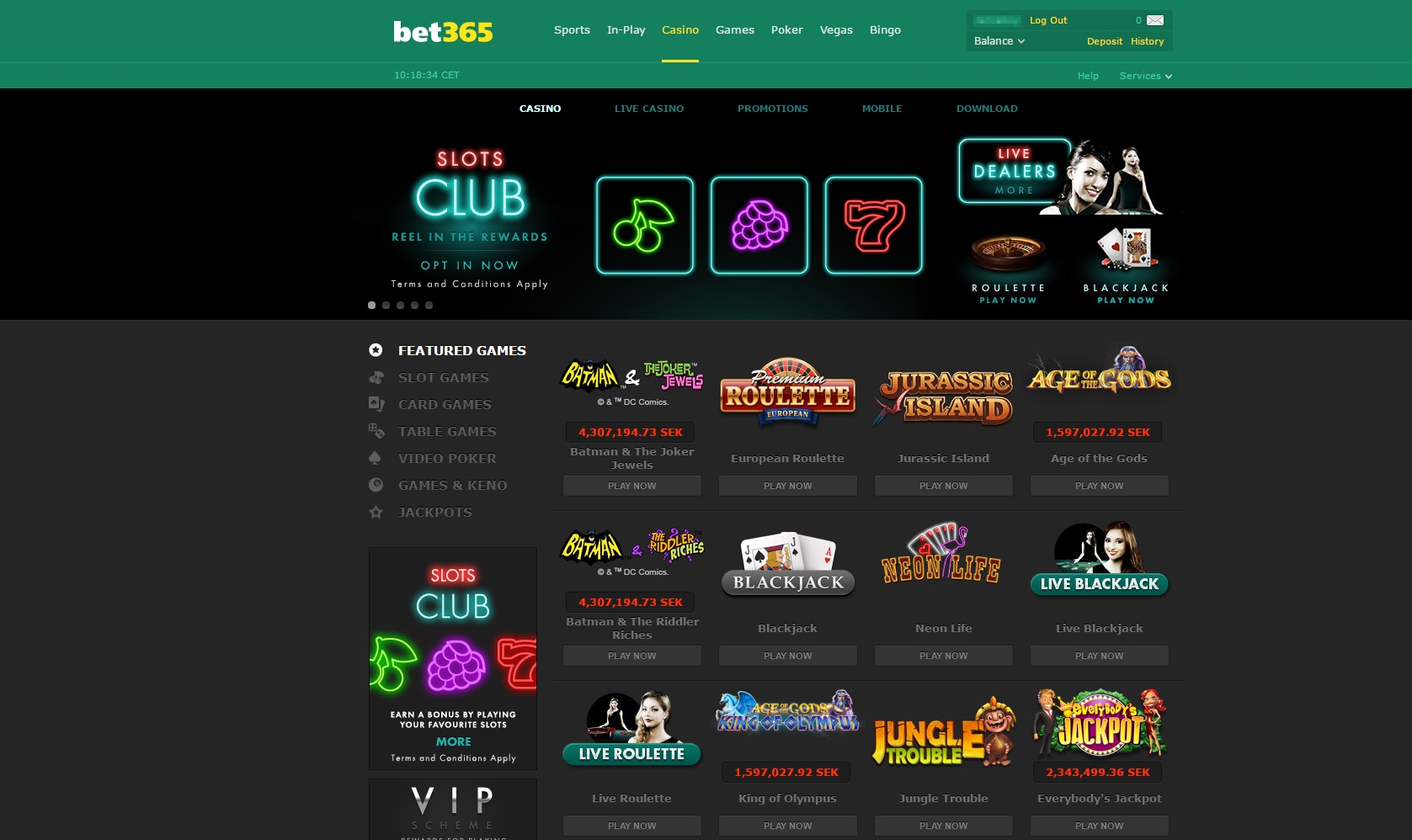 casino bet365 review