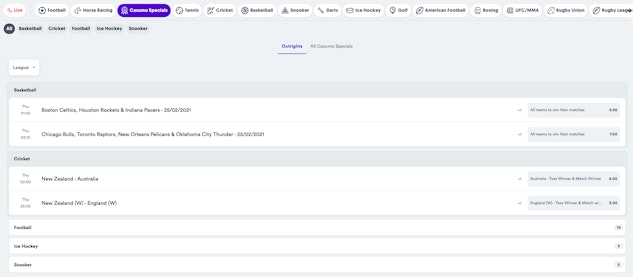 Casumo specials odds boosts