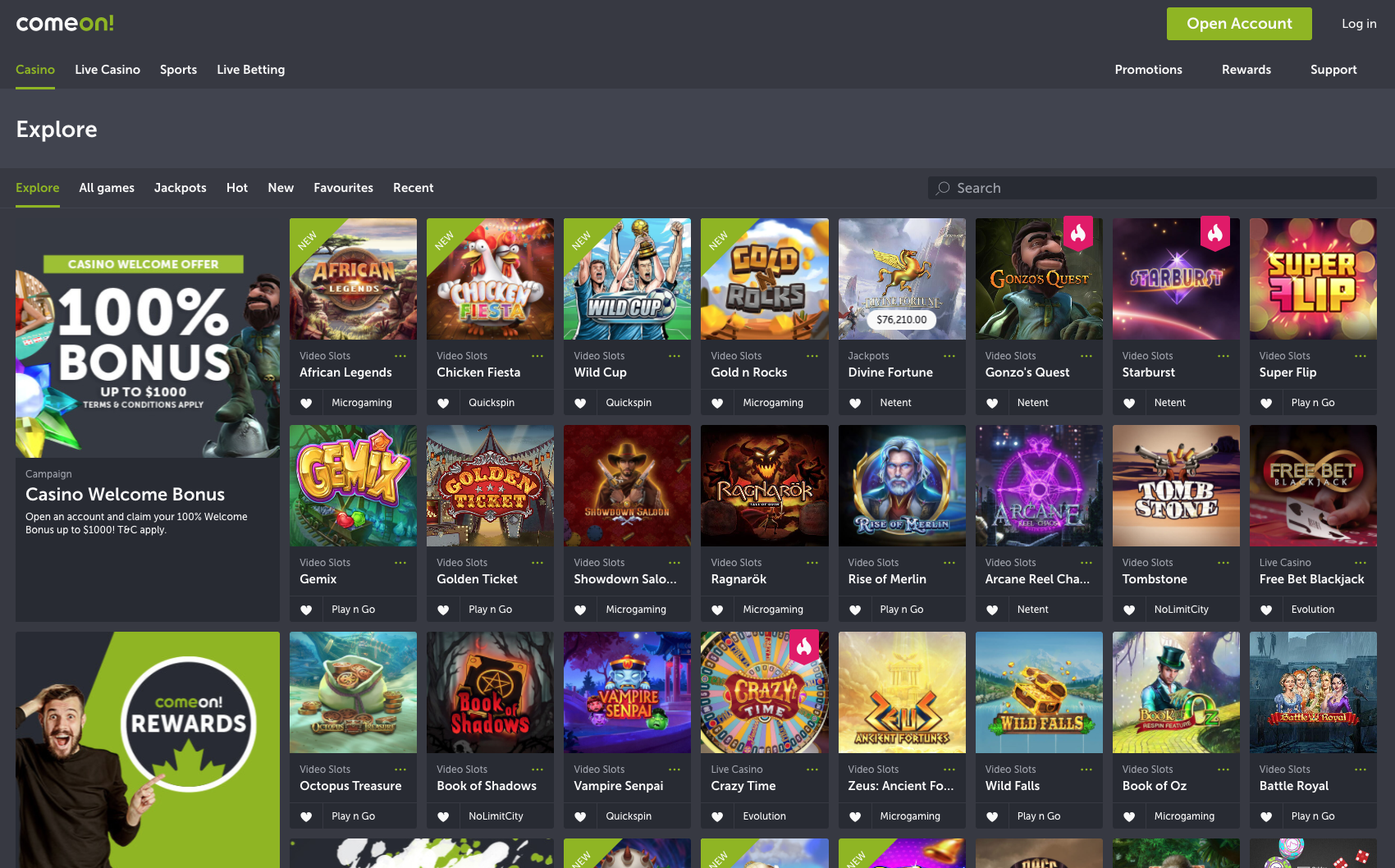 Comeon canada casino