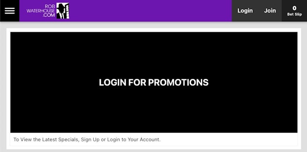 Message from rob waterhouse com login for promotions