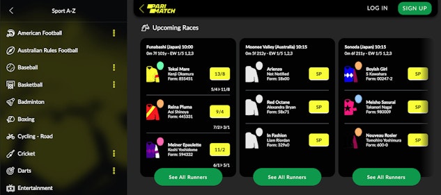 Parimatch sports betting horse racing