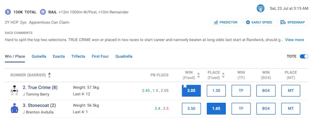 Placing a bet on the melbourne cup with palmerbet