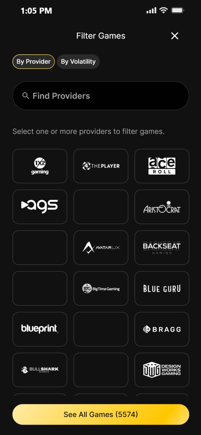 Betty search filters