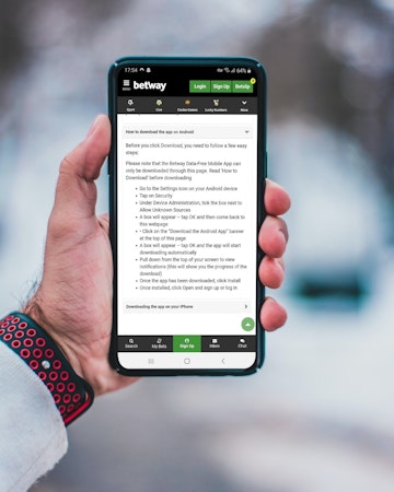 Betway Android App Instructions