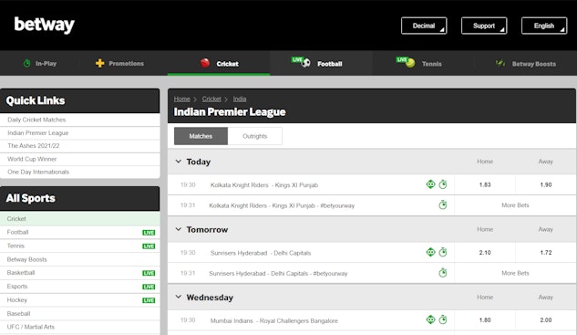 Betway IPL Betting