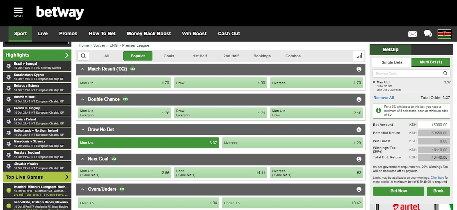 Betway Kenya Online Betting