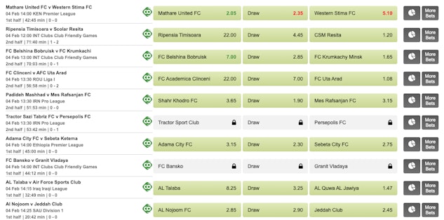 Betway Live Betting
