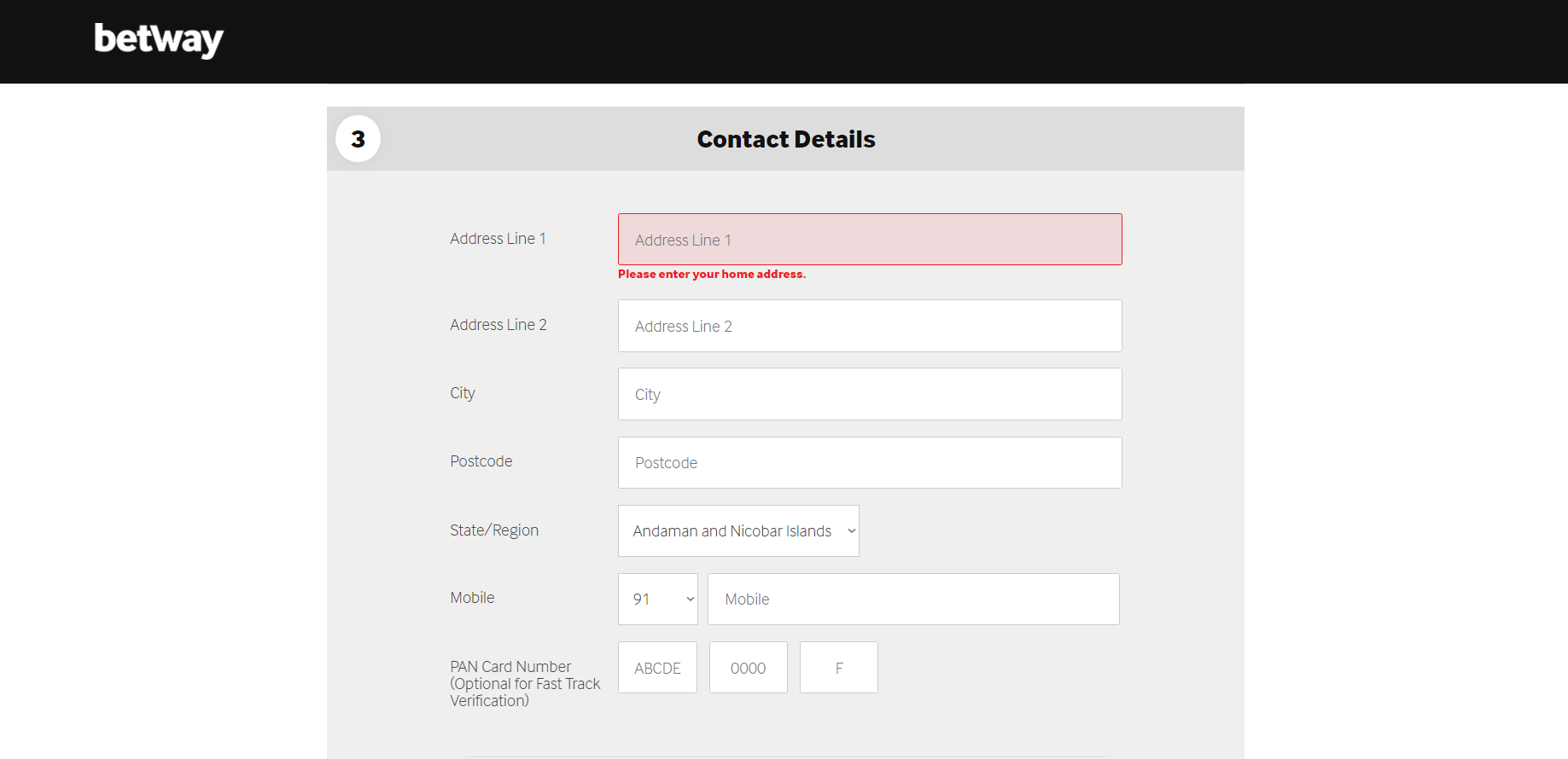 Betway Registration 3