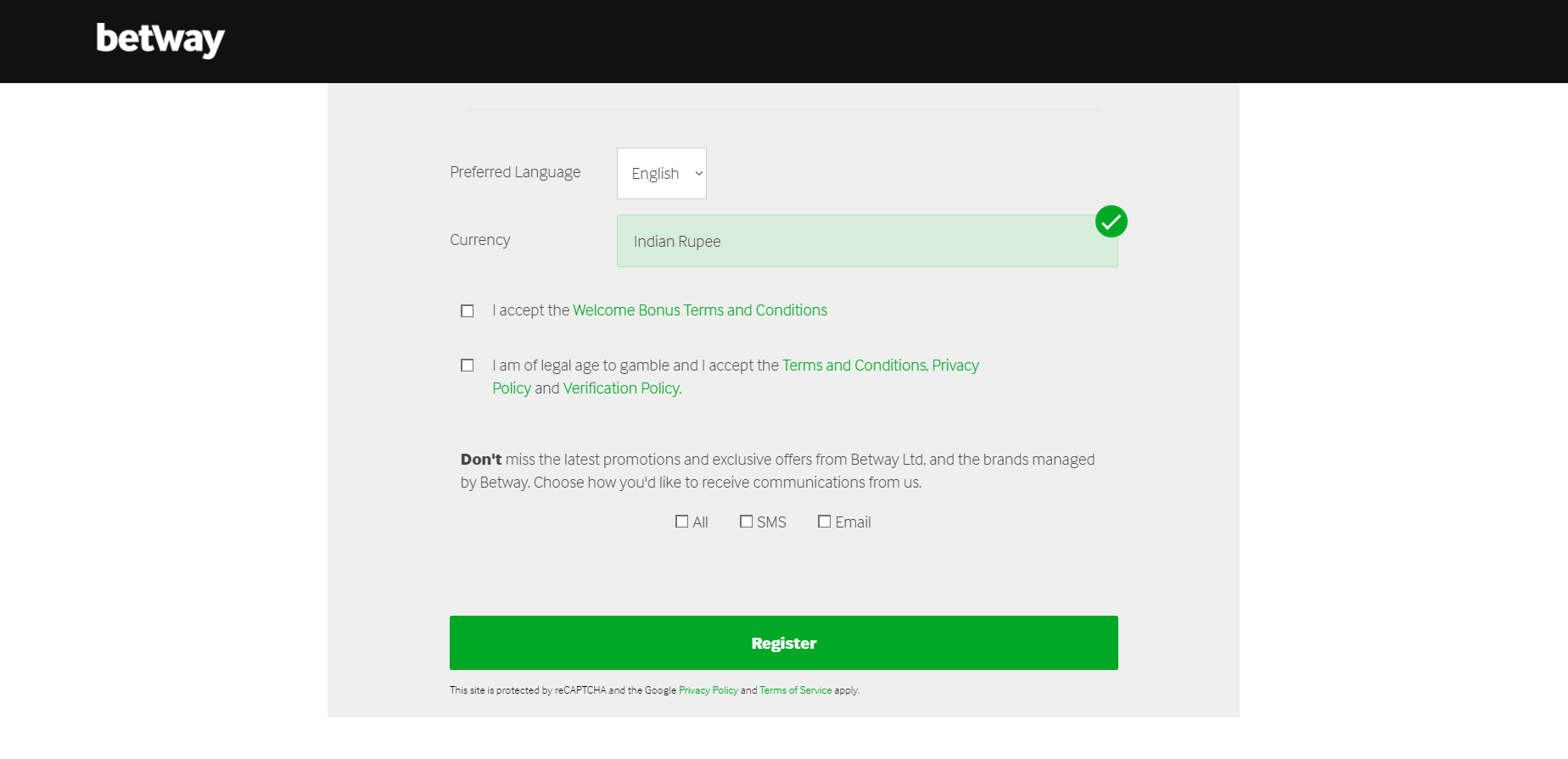 Betway Registration 5