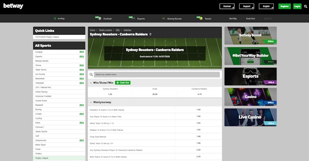 Betway Sports Betting NZ