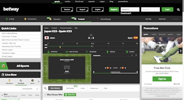 Betway in play football