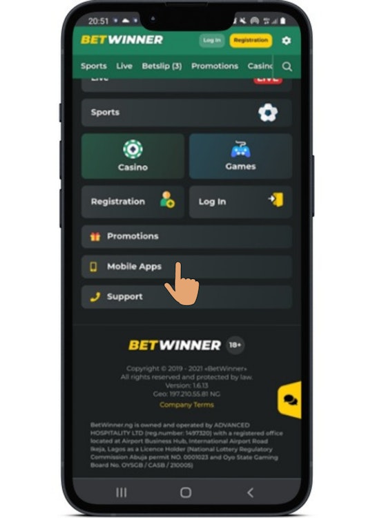 Betwinner App 3