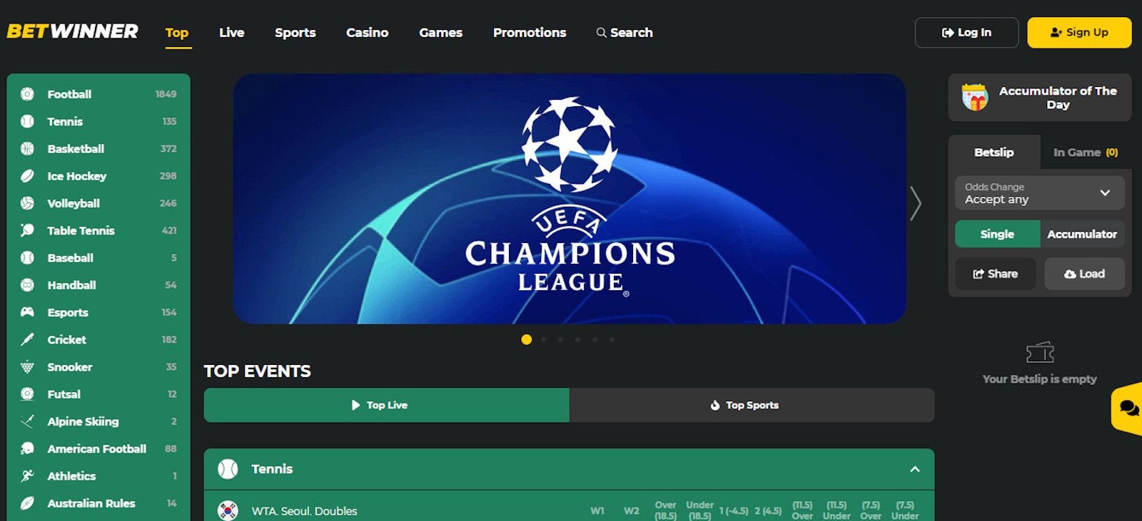 Betwinner Ghana Home