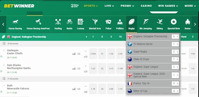 Betwinner Rugby