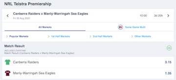 Blue Bet Same Game Multi Cash Out