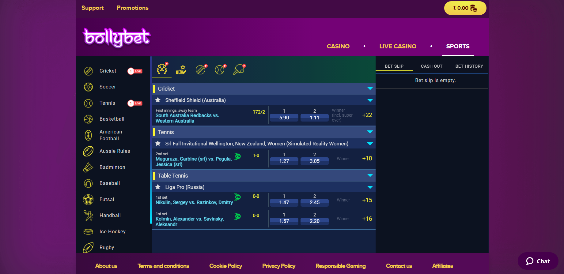 Bollybet Sportsbook