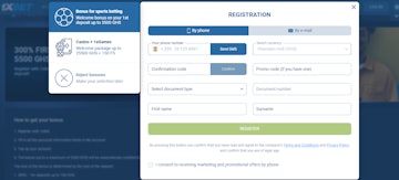 1xbet Registration by Phone Number