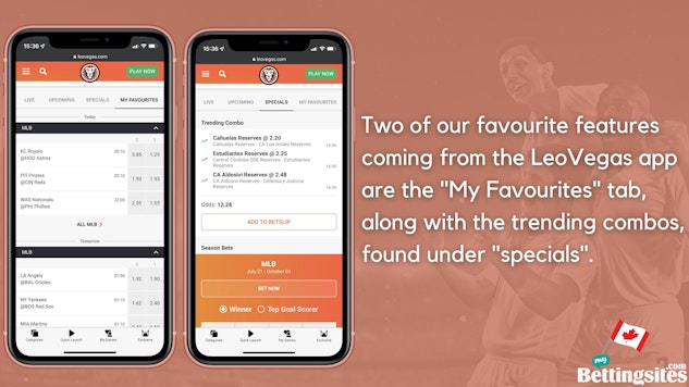 2 i Phone X Rs with MLB odds and Tredning combos from Leo Vegas