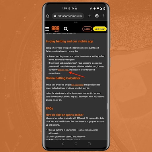 888sport app download step 3