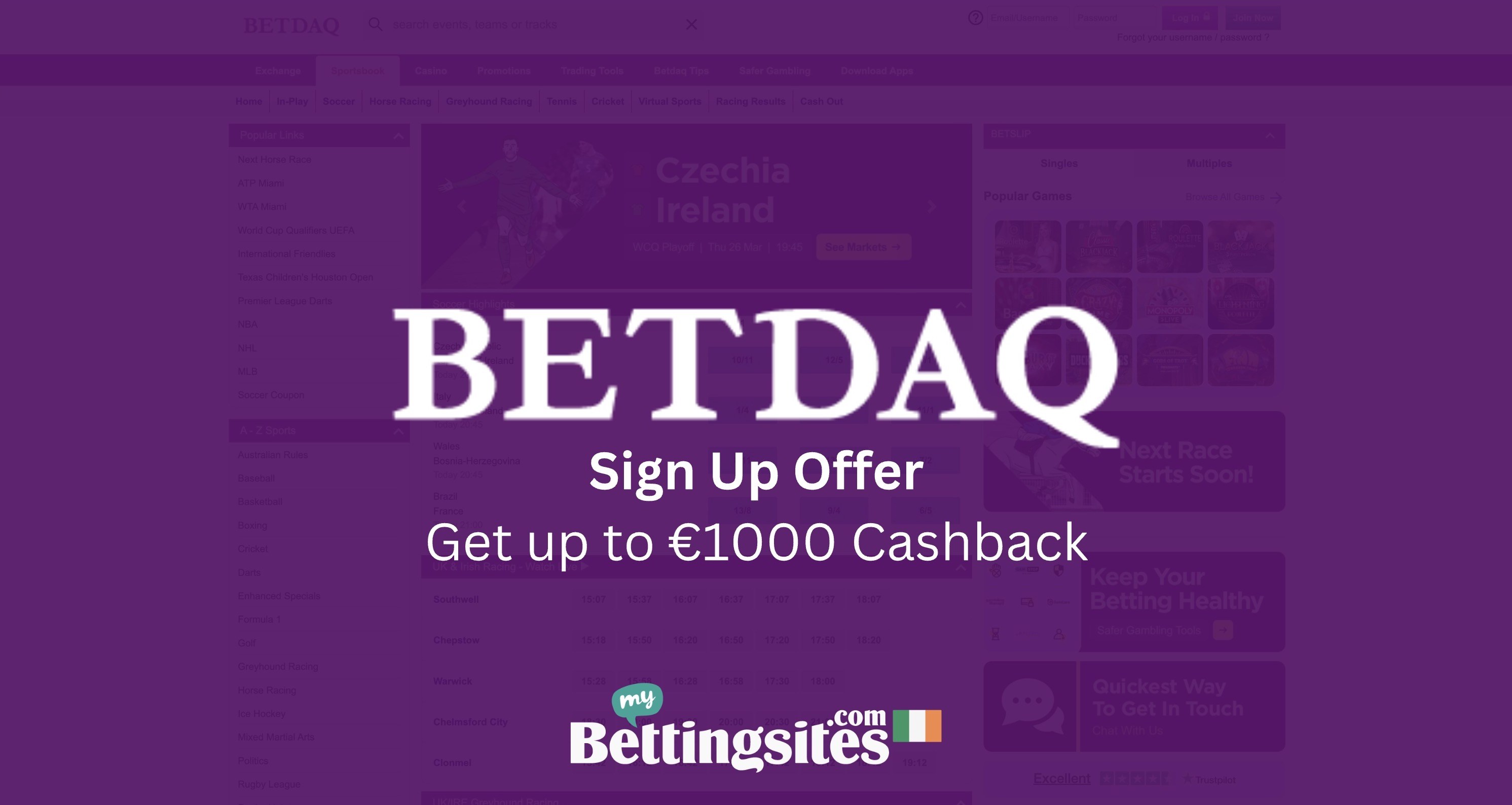 BETDAQ Sign Up Offer Ireland