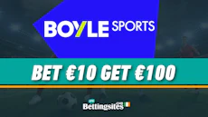 BOYLE Sports Sign Up Offer Ireland Bet 10 Get 80 in free bets 20 casino bonus