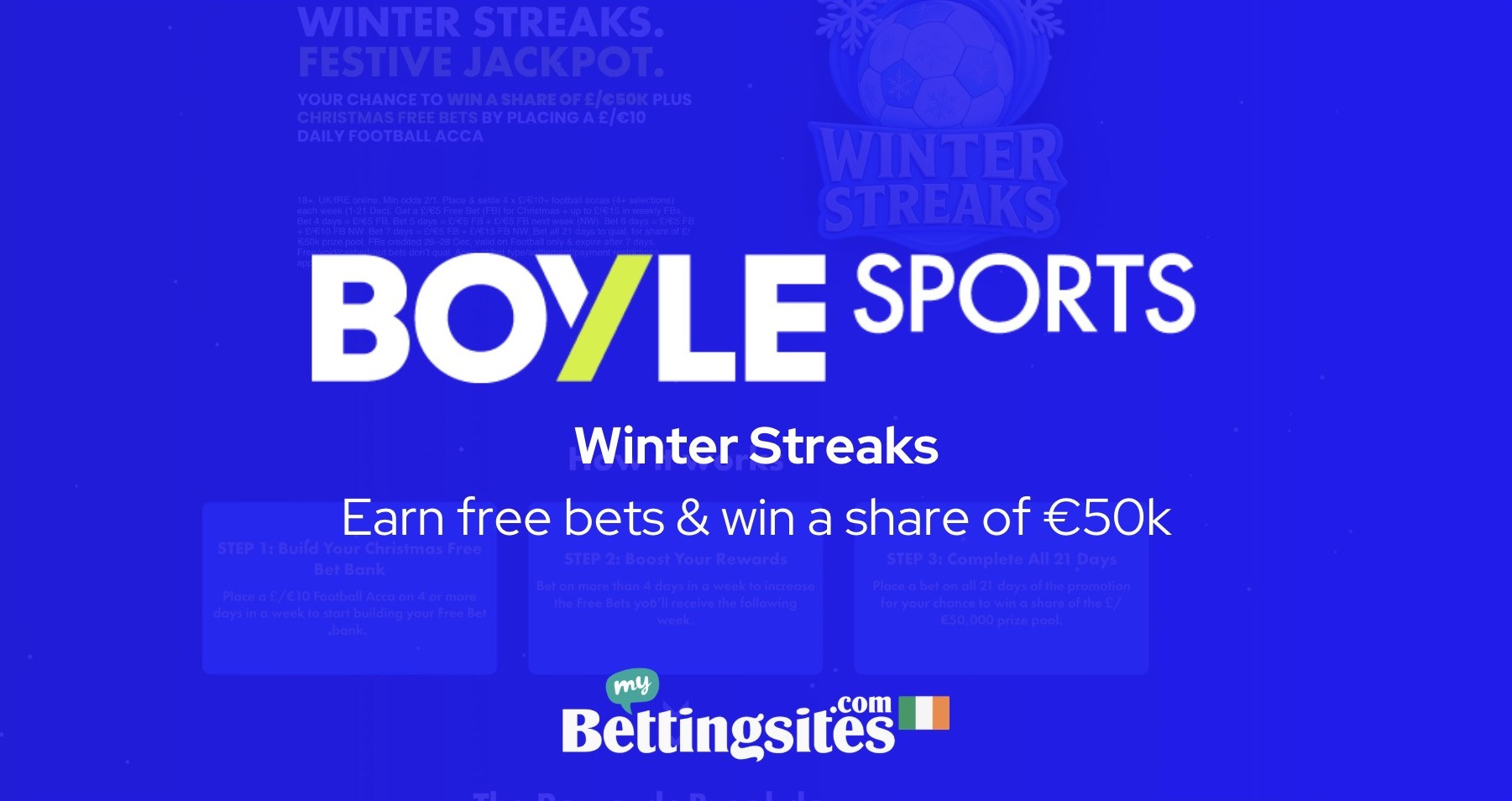BOYLE Sports winter streaks football free bet promotion