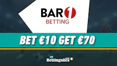 Bar One Racing Sign Up Offer Ireland bet 10 get 70