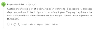 Bet99 customer review on Reddit