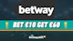 Betway Bet 10 Get 60 World Cup Sign Up Offer