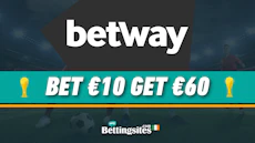 Betway Bet 10 Get 60 World Cup Sign Up Offer